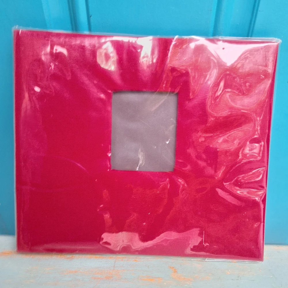 Linen Scrapbook Square Pages Slip in Sleeves Red Cover Diy Craft Scrap Book 8x8